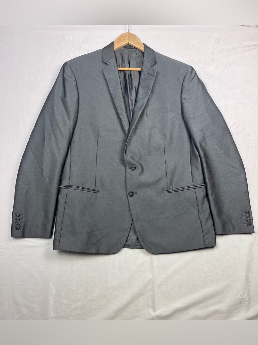 Calvin Klein Slim Fit Light Grey Two-Button Suit Jacket Blazer Size 46R